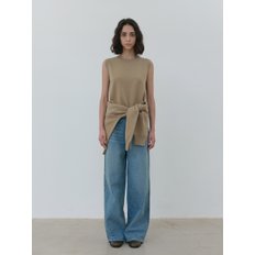 slit round knit (beige)