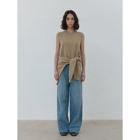 slit round knit (beige)