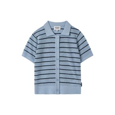 브롬톤 [브롬톤런던]P252WKT430 W스트라이프 가디건 스웨트 W STRIPED CADIGAN SWEATER - SKY BLUE