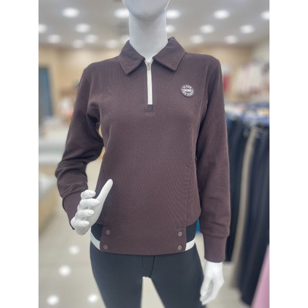 [여주점] 여성 골지 기모 반집업 티셔츠 GQ422LTLO1 DEBR