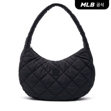 MLB [코리아공식]퀼팅 호보백 라지 NY (Black)