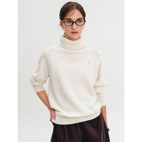 로모 터틀넥 울 니트_아이보리 / LOMO TURTLENECK WOOL KNIT_IVORY