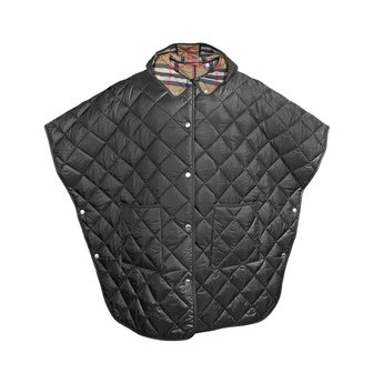 파라점퍼스 버버리 PAISLEY 페이즐리 체크 퀄팅 후드 판초 케이프 81161121