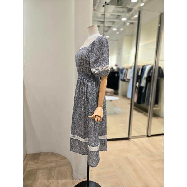 [부산점] 스퀘어넥 레이스 트리밍 원피스(PR2WO507)