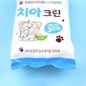 펫크린 반려동물 물티슈 치아크린 30매