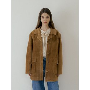 WESTERN SUEDE JACKET - Camel Beige