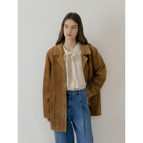 WESTERN SUEDE JACKET - Camel Beige