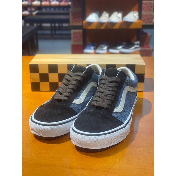 [여주점] (남여공용) 스니커즈 올드스쿨 데님 (네이비) (VN000D9YBX9)