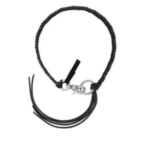 블랙 가죽 라돈 목걸이 A2268LBL BLACKLEATHER