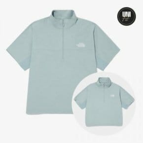 [국내정식매장] 노스페이스 티셔츠 The North Face DAY TECH S/S ZIP TEE - MISTY BLUE 집티