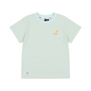 숏 슬리브 컬러 스트라이프 티 RB 0297 블루