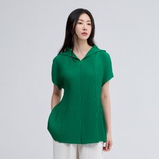 스트라이프 쉬폰 조각 카라 롱 티셔츠_EPTSM125026