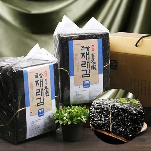 [굿소일] 고급 곱창 재래김 100장 2봉 선물용 세트 1호(1)