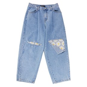 Flower Denim Pants