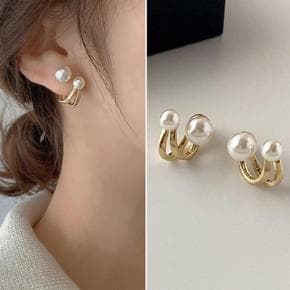 AEAE2911 투웨이 진주 귀걸이 더블 진주 이어링 한복 귀걸이 (S14727225)
