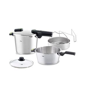 독일 휘슬러 압력밥솥 Fissler Vitaquick Green Pressure Cooker Set 5 Pieces 6 Litres Diamete