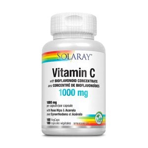 솔라레이 비타민C 1,000mg + 로즈힙, 아세로라, 바이오플라보노이드 100캡슐