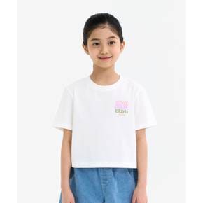 [본사]여아 세미크롭 반팔티 (화이트) OD252ISS72_WHT