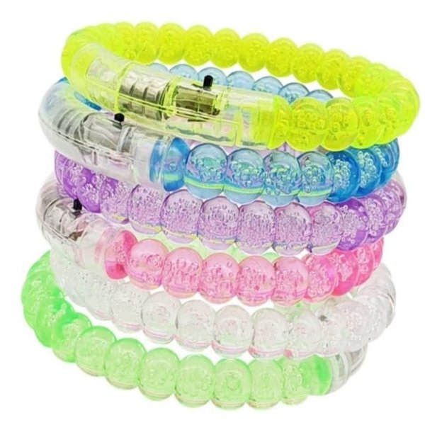 형광 LED 팔찌 요술 클럽 액세서리 동글 다양한 색상 (WFJCDJR)