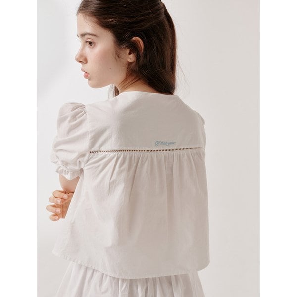 Lace Pintuck Blouse (white)