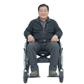 LH-K2 휠체어 드럼디스크 자전거용 브레이크 탑재 수동 접이식 양측개폐 탈부착발판