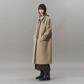 KNIT COLLAR BALMACAAN COAT_MOCHA