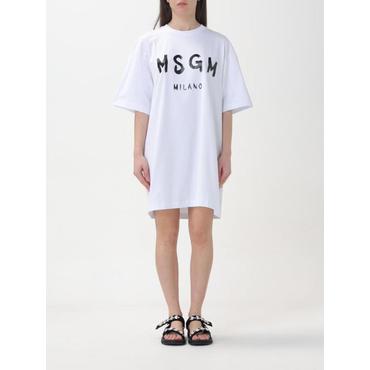 MSGM 24SS 엠에스지엠 롱 원피스 2000MDA510200002 01 White