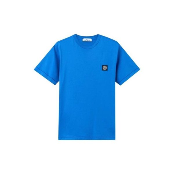 26SS 스톤 아일랜드 60 2 코튼 저지 슬림핏 티셔츠 L1S15 2100027 S0013 V0022 BRIGHT BLUE DOM