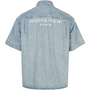 25SS 라이트블루 데님 백로고 반팔 셔츠 W251SH28984L