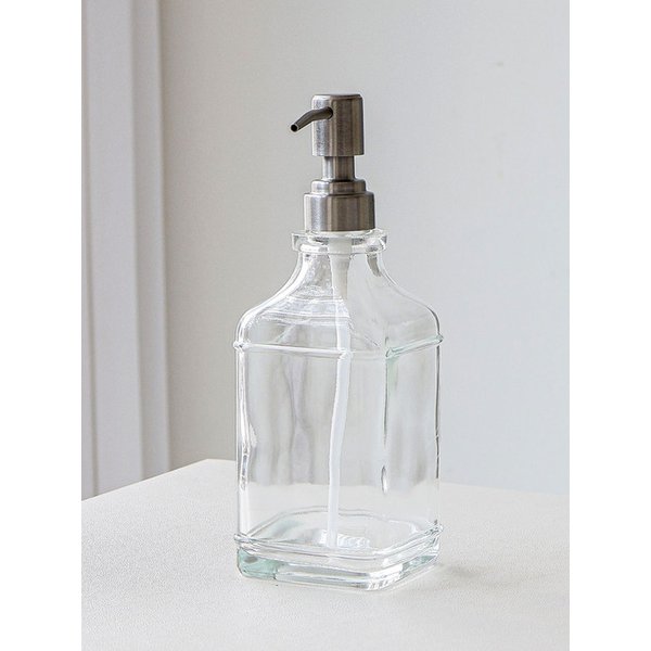 사각 유리 핸드워시 디스펜서 물비누통 공병 500ml
