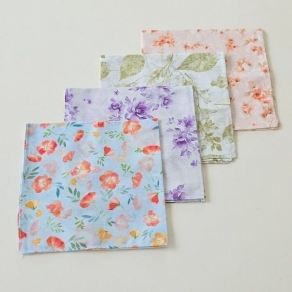 고품질 여성 (보리별) 베스트 들꽃 심플 정원 손수건 거즈 러 (WFJE2Z4)