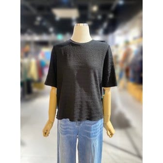 베네통 [여주점] 스트라이프 짜임 니팅 라운드넥 반팔 티셔츠 (BATSB8611)