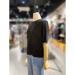 [여주점] 스트라이프 짜임 니팅 라운드넥 반팔 티셔츠 (BATSB8611)