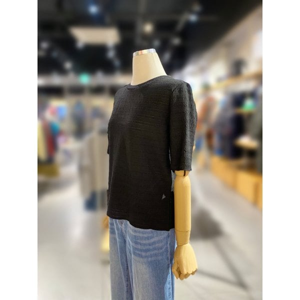 [여주점] 스트라이프 짜임 니팅 라운드넥 반팔 티셔츠 (BATSB8611)