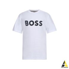 BOSS 플록 로고 레귤러핏 반팔 티셔츠 50477303_100 115116795