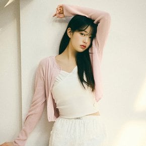 BASIC LINEN CARDIGAN PINK