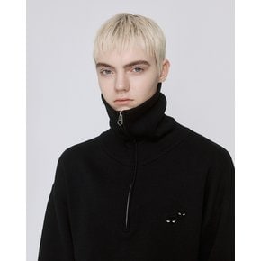 [파주점] 옴므 트윈팬서 커브드 립 하이넥 니트 SG2KT822BK