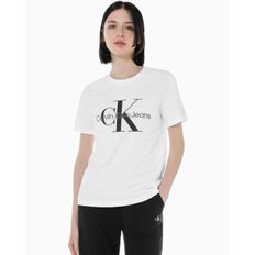 [여주점] 캘빈클라인진 여성 스트레이트핏 모노그램 로고 반팔 티셔츠 J218885-YAF