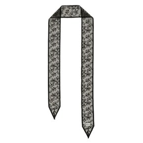 LACE TIE SCARF BLACK