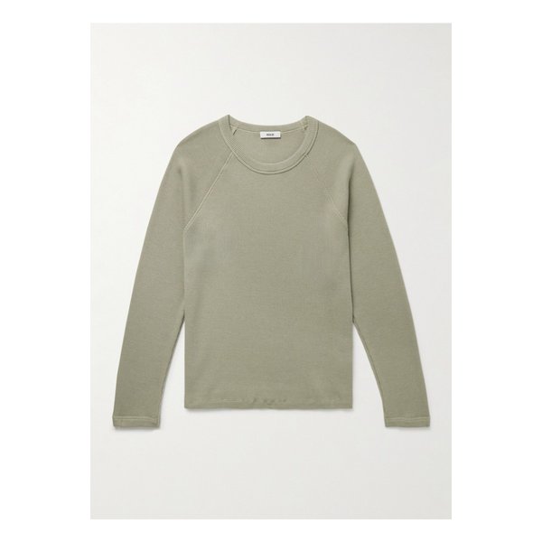 페이슨 와플 니트 코튼 혼방 티셔츠 그린 46376663162870232