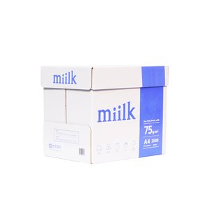  한국제지 밀크복사용지 A4 (75g) 1BOX 2500매