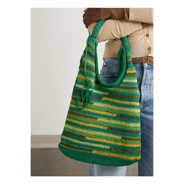 스트라이프 코튼 토트 그린 46376663162878795