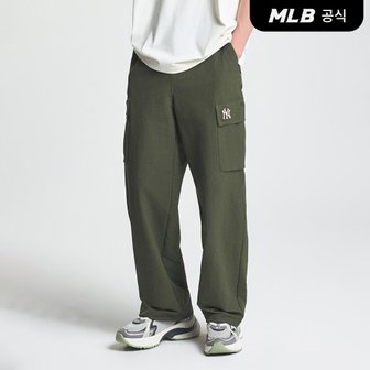 MLB [코리아공식] 남성 바시티 카고 와이드 팬츠 NY (D.Khaki)