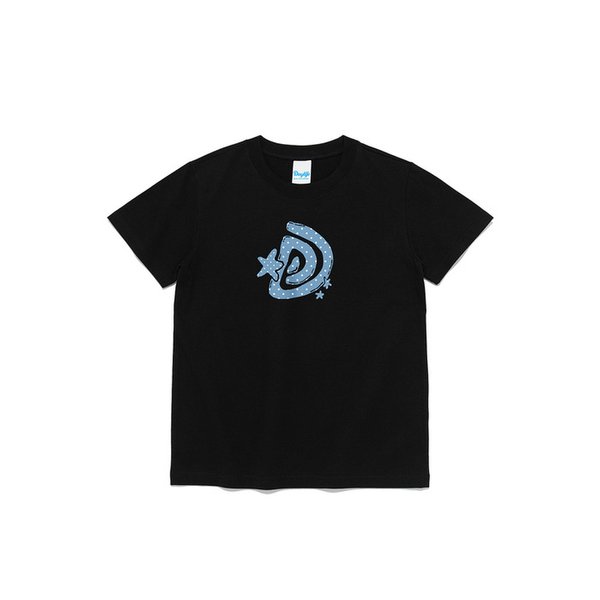 도트 스플래쉬 D로고 반팔 티셔츠 (블랙)