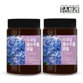 국산 수국 수국잎 열수 추출물 분말 가루 100g x 2통