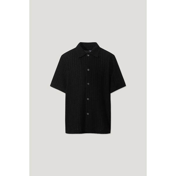 [여주점] [이로] 남성 CROCHE 니트 셔츠 IQSCA24701BKX