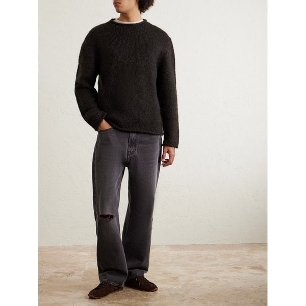 아모멘토 코튼 블렌드 모크넥 스웨터 46376663162899455