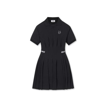 왁 골프 (WWTCM24300BKX)여성 Rib Collar Jersey SS Dress