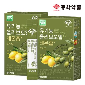 동화약품 유기농 올레수 엑스트라버진 올리브오일 레몬즙 스틱 샷 2박스 (28포)