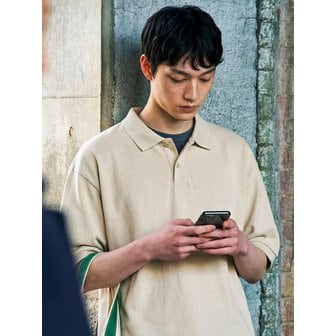 페플 어던트 실켓 카라 반팔 베이지 ISST1568